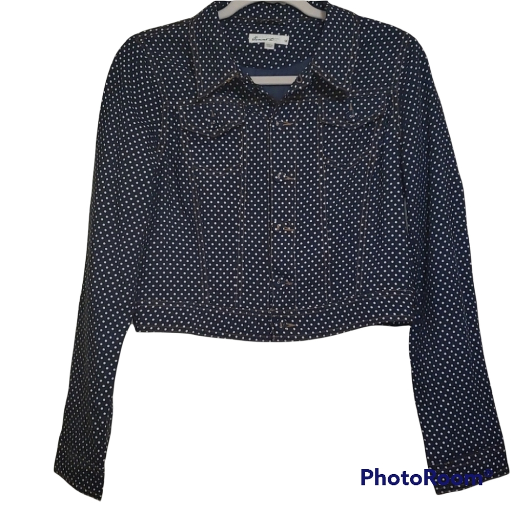 Comme Toi Lightweight Dot Crop Jacket sz M
